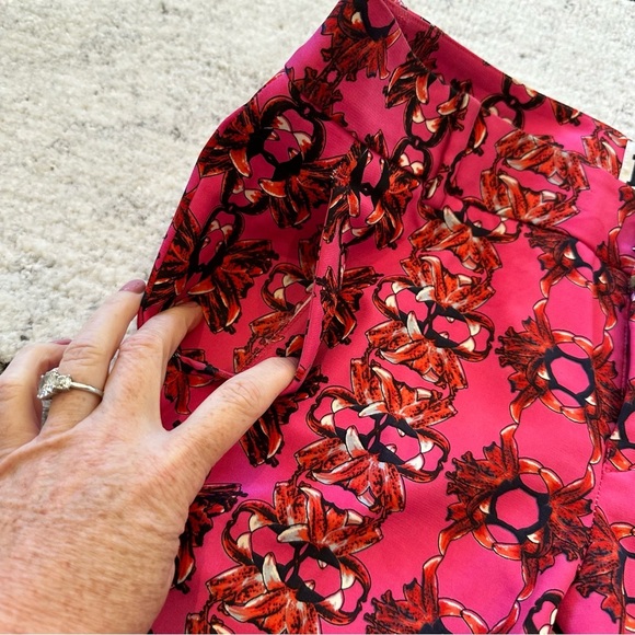 M Missoni Women’s Designer Luxury Cotton Silk Hot Pink Maximalist Pattern Pants - Picture 10 of 13